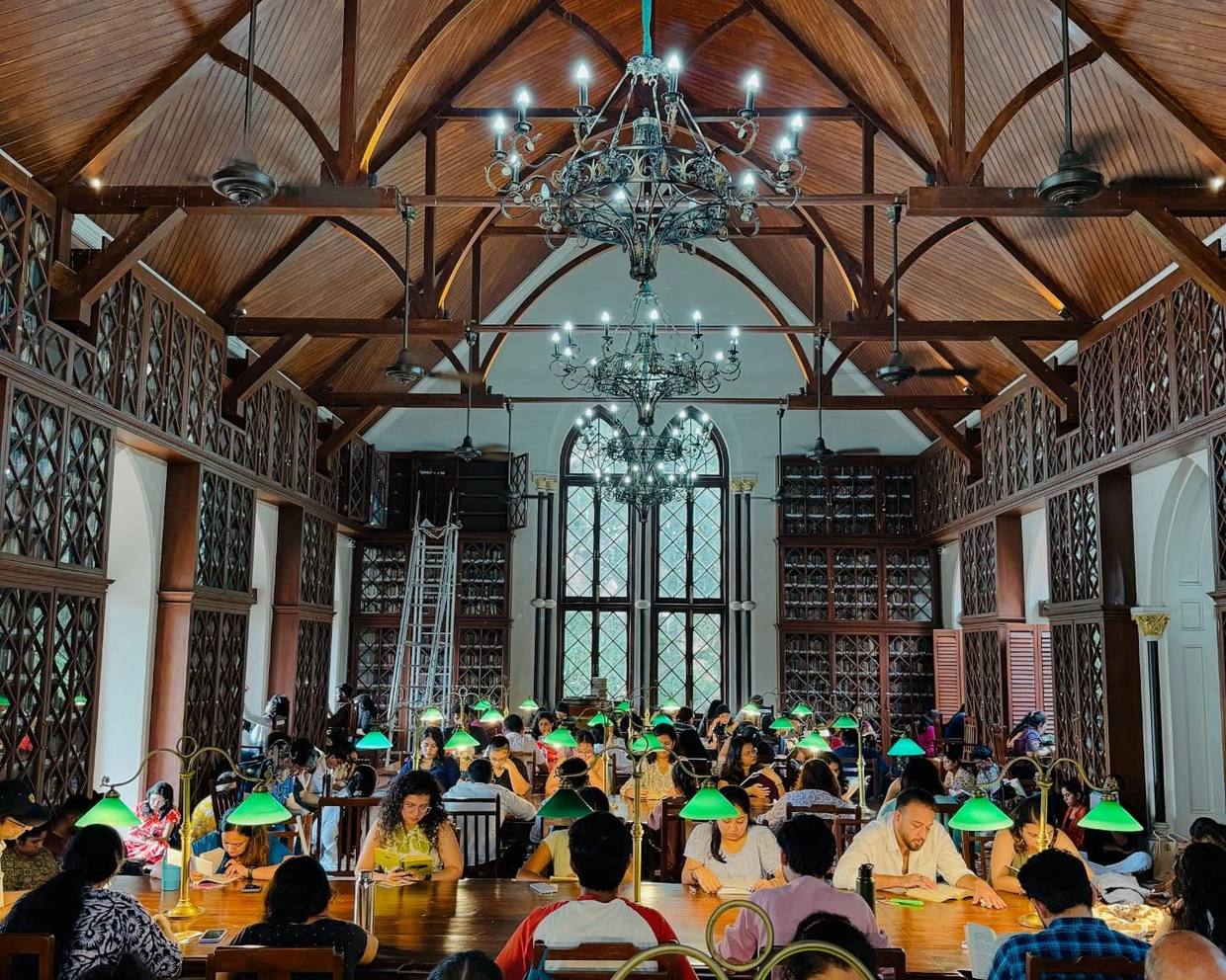 A century-old reading hall filled with silent readers